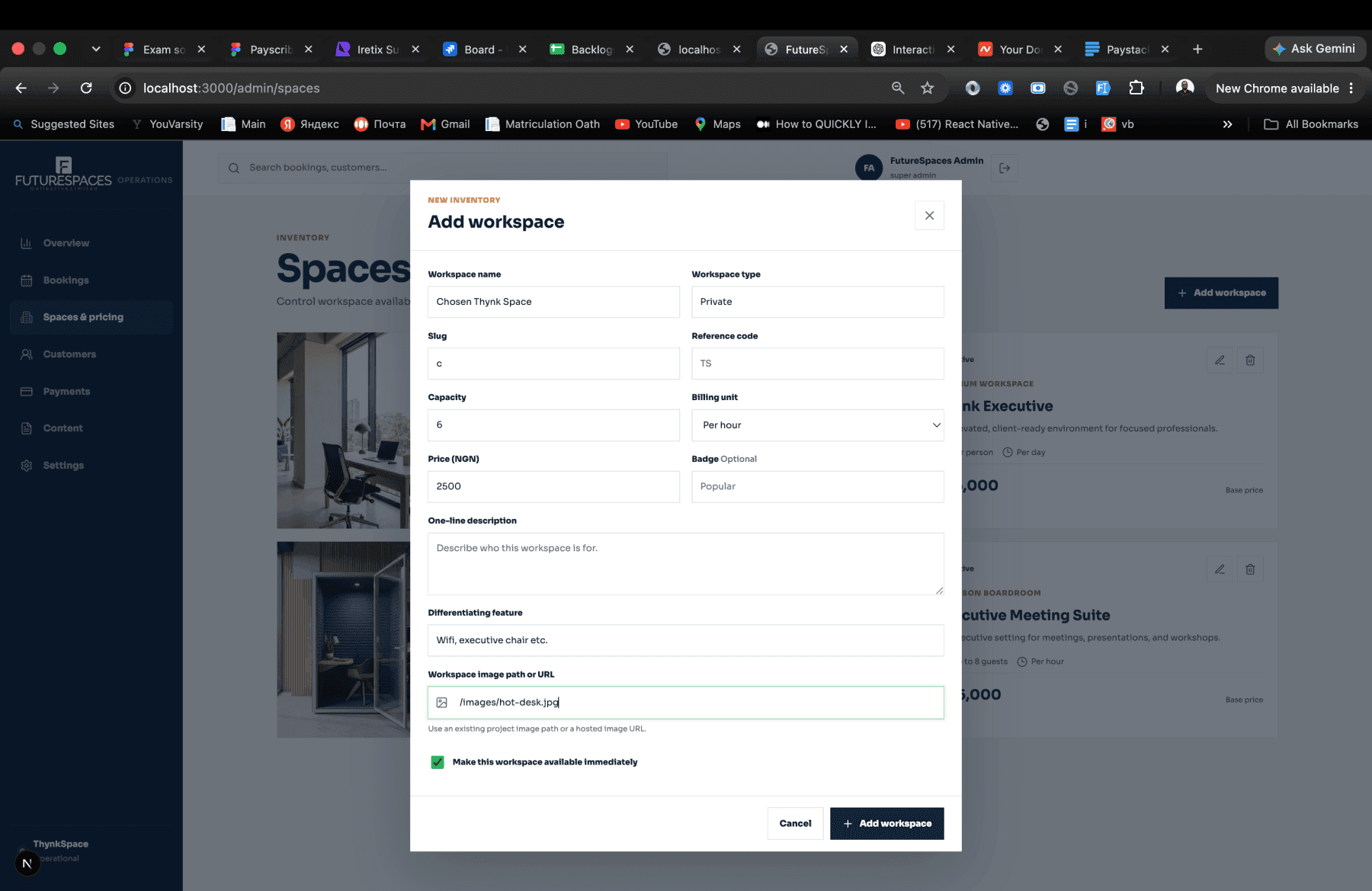 Thync Cho Test workspace